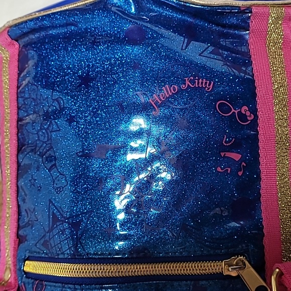Y2K Hello Kitty Bowler Vinyl Sparkly Shoulder Bag - Picture 16 of 16